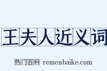 王夫人近义词是什么意思的图片